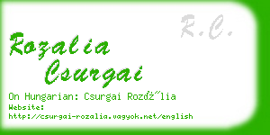 rozalia csurgai business card